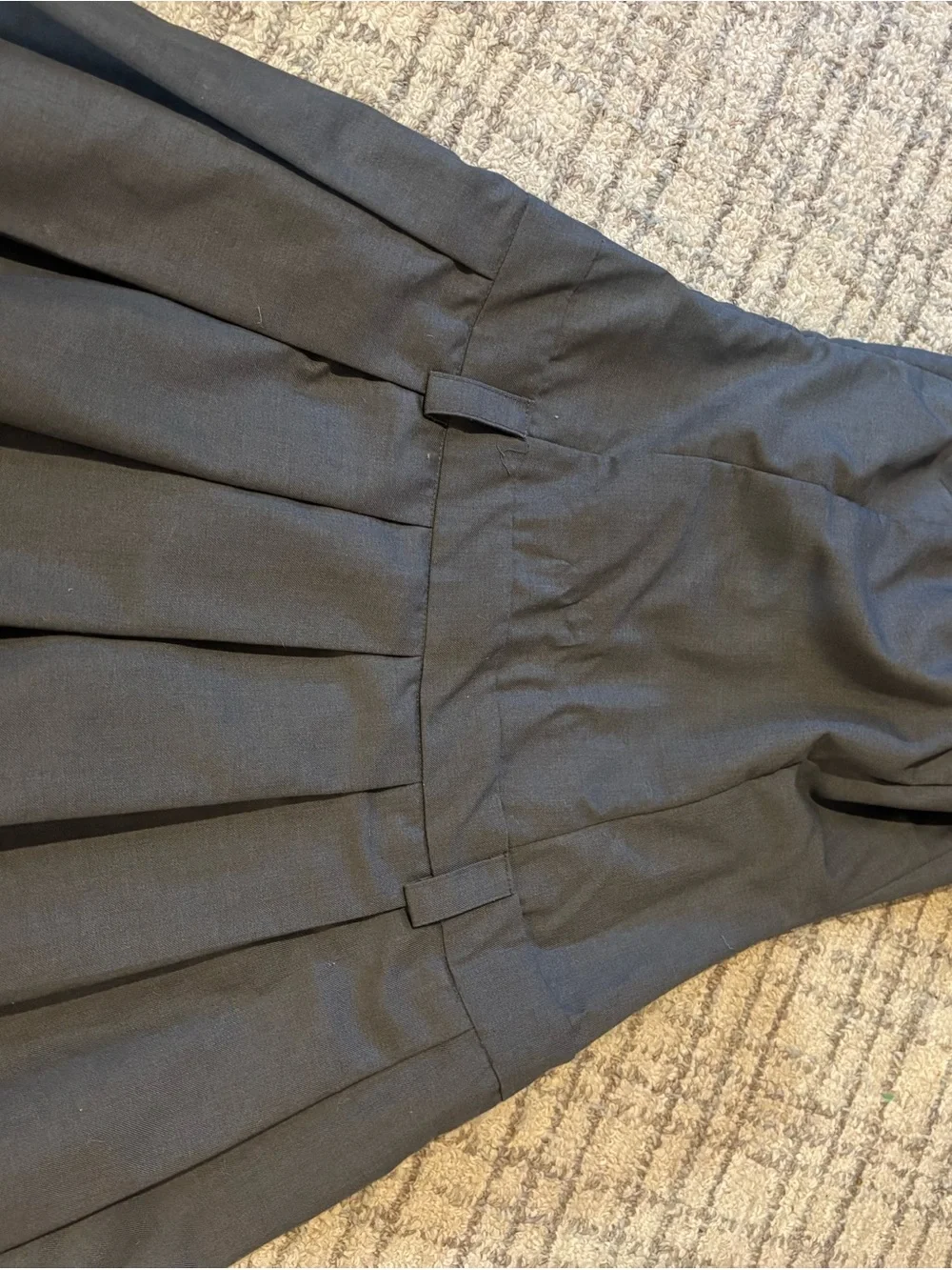 Strapless Pleated Mini Dress in Charcoal - Picture 3 of 5